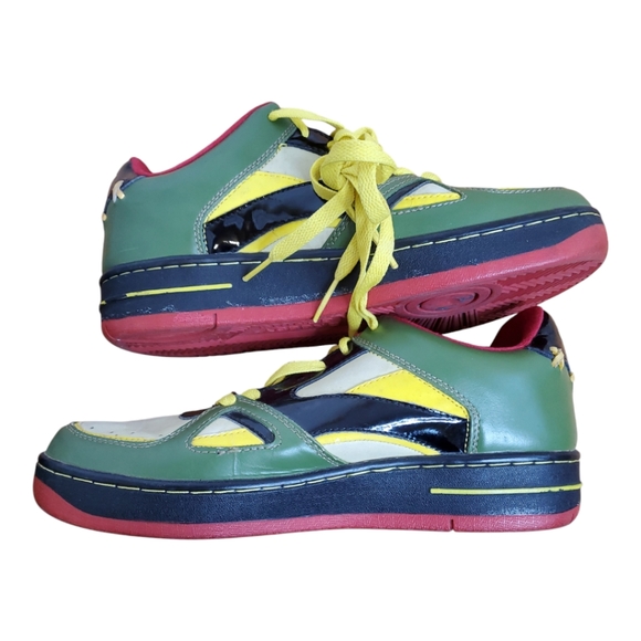 Greedy genius vintage designer sneakers mens 8.5 green - Picture 9 of 14